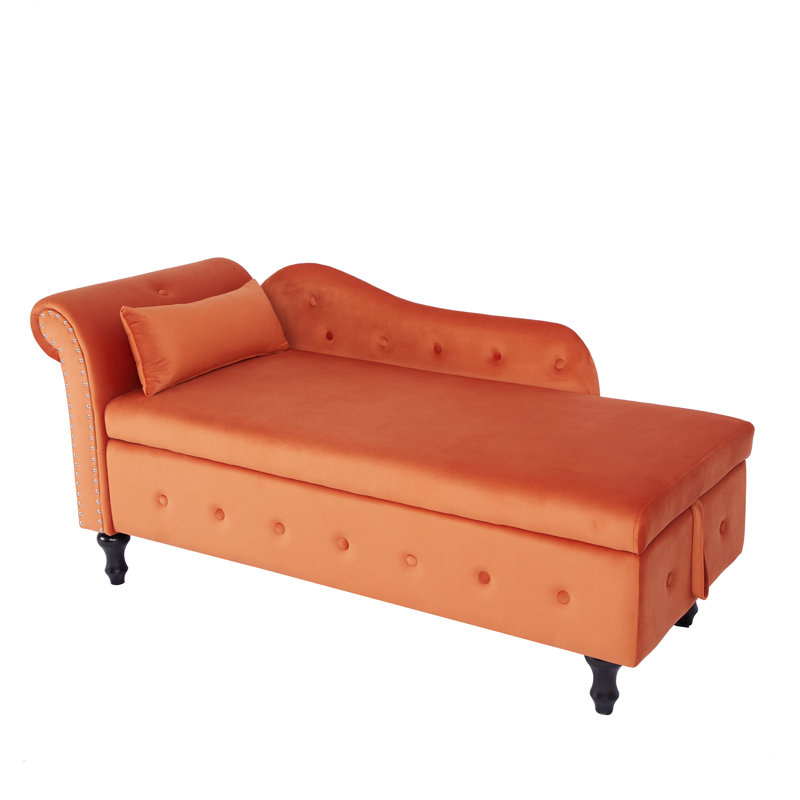 Méridienne Casy, 100 % polyester orange