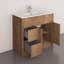 Isabella 40 po L x 18 po P 2 portes et 2 tiroirs Meuble-lavabo autoportant avec évier simple et Comptoir en Céramique blanc