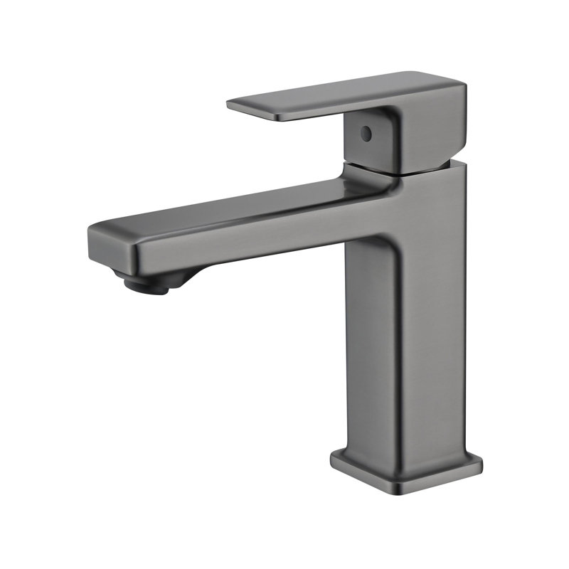 Modern Minimalist Single-Hole Bathroom Sink Faucet, Gray