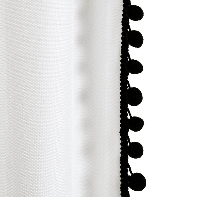 Rideau obscurcissant en polyester Lorilee, Noir