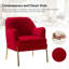 Chaise contemporaine Cleo de 26 po de largeur avec accoudoirs encastrés-1045306419