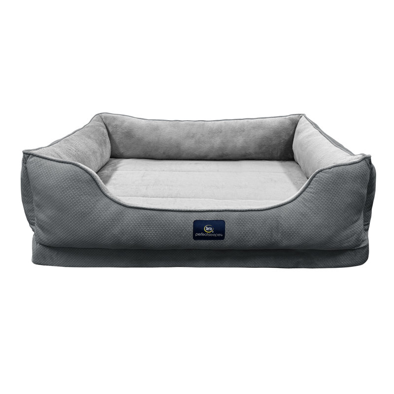 Lit pour chien Serta Ortho Cuddler, Gris anthracite, H 10 po x l 46 po x P 34 po