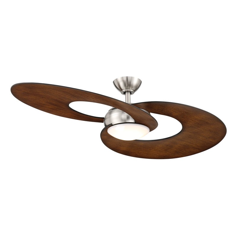 Ventilateur de plafond intelligent Wi-Fi Amiliah, Nickel