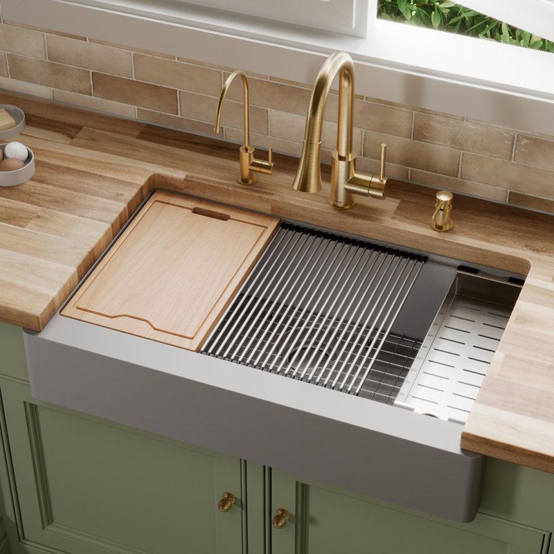 Évier de cuisine Karran Quartz, Gris
