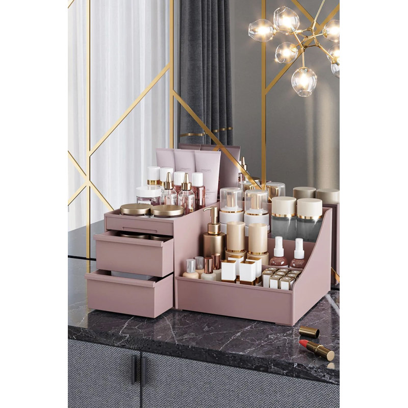 Organisateur de maquillage, Rose