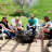 Kayden 40" Round Wood-Burning Black Finish Steel Fire Pit Table with Screen