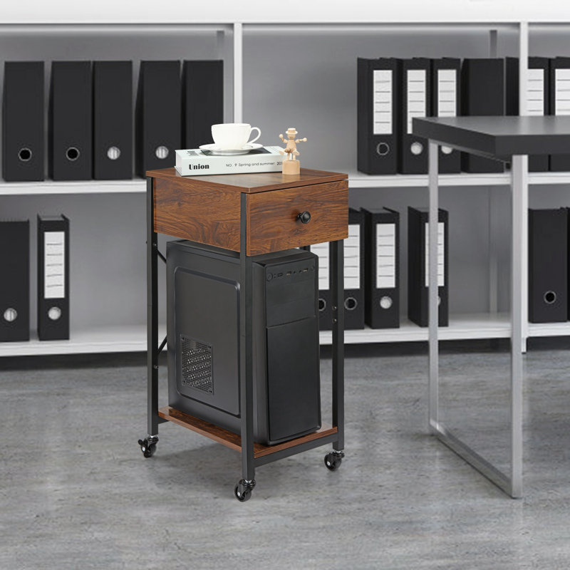 CPU Holder with Wheels, 27.5" H x 16.5" W x 11.8" D