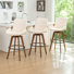 Ensemble de 3 tabourets de bar et de comptoir pivotants en cuir Modern