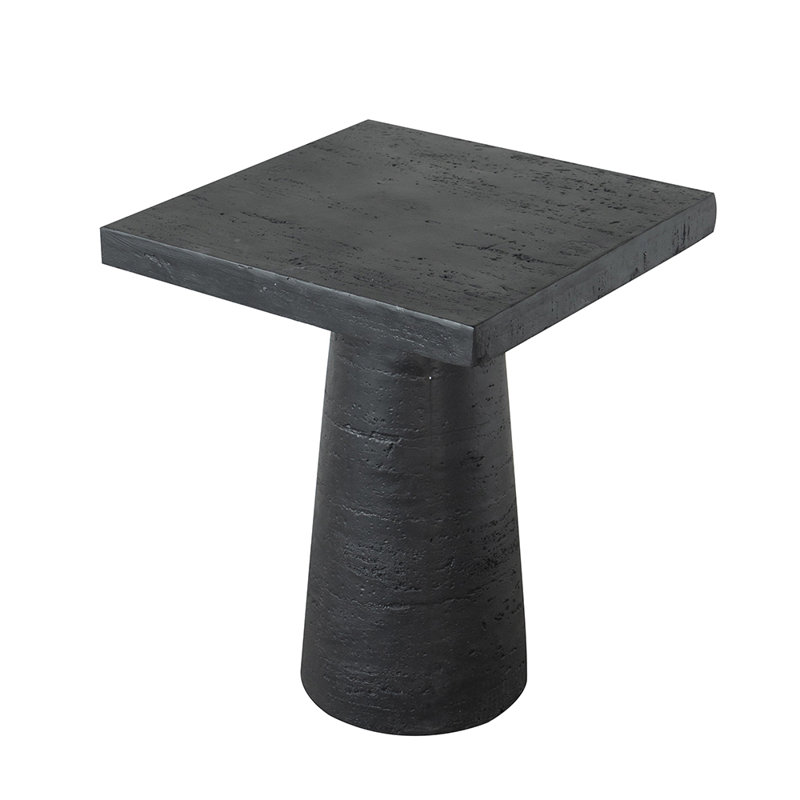 Table d'appoint carrée avec base piédestal