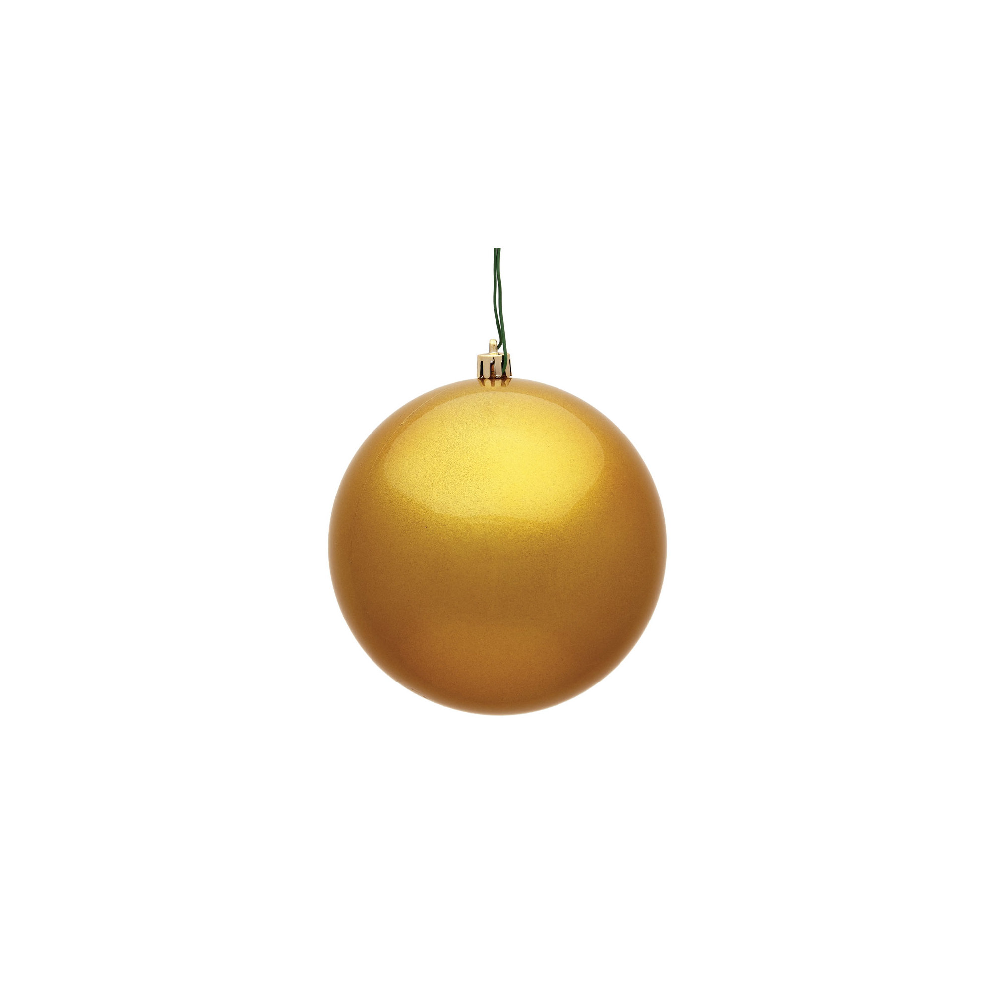 Holiday Décor Ball Ornament, 3" H x 3" W x 3" D, Honey Gold