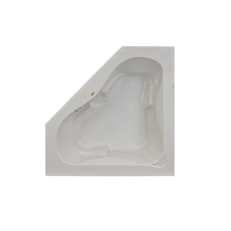 Signature 60 x 60 Corner Whirlpool Acrylic Bathtub Jacuzzi White