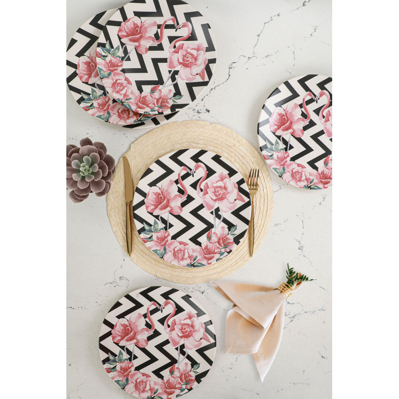 Premium Service Plate Set (6 Pieces), 100% Ceramic, 9.8 x 9.8 x 1.5 inches | Antibacterial, Thermal Shock Resistant, Easy to Clean, Dishwasher & Microwave Safe | Perfect for Elegant Dining & Entertaining