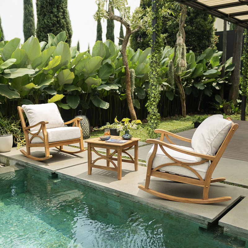 Brunswick 2 - Person Teak Outdoor Seating Group With Cushions