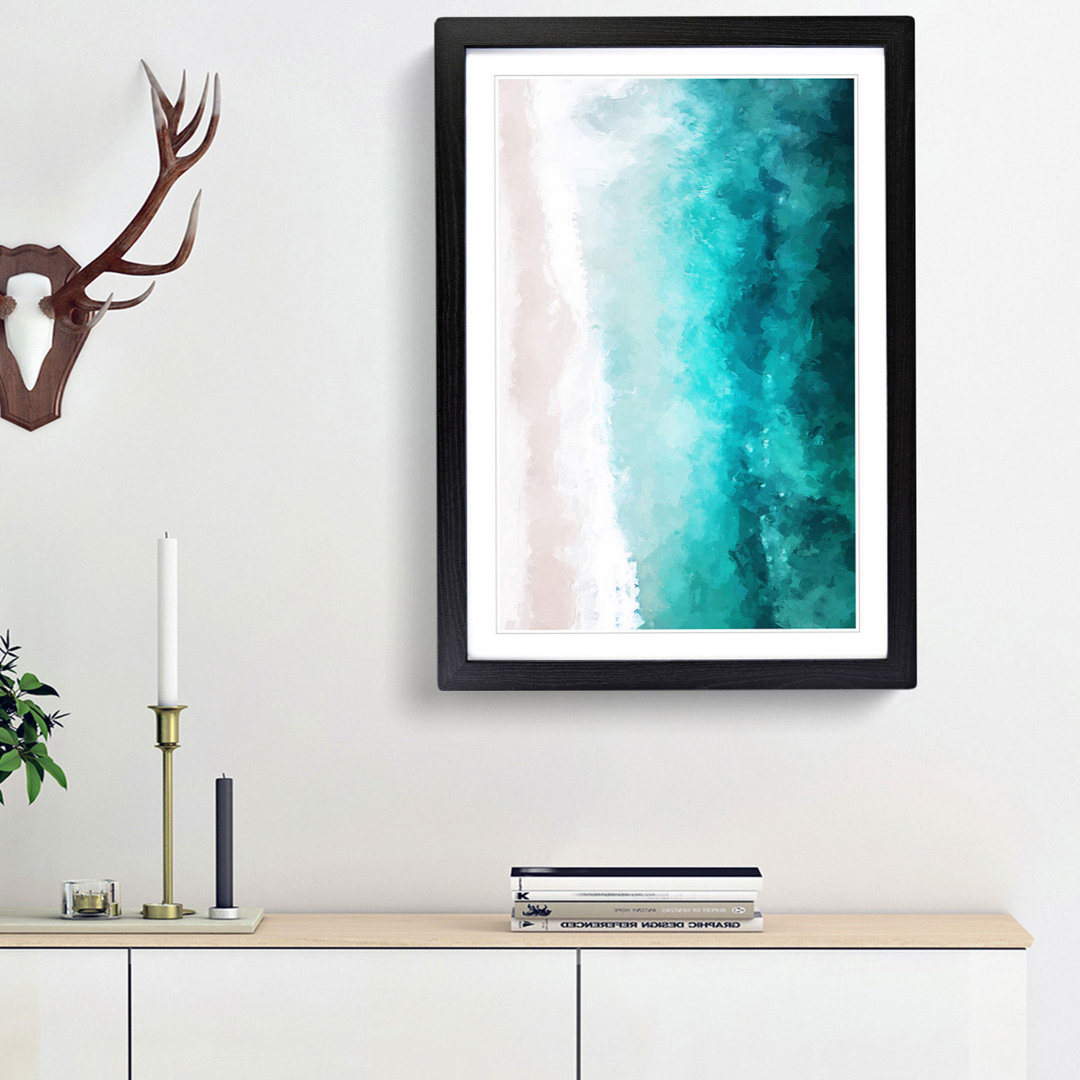 Swanbourne Beach in Australia in Abstract - Framed Print
