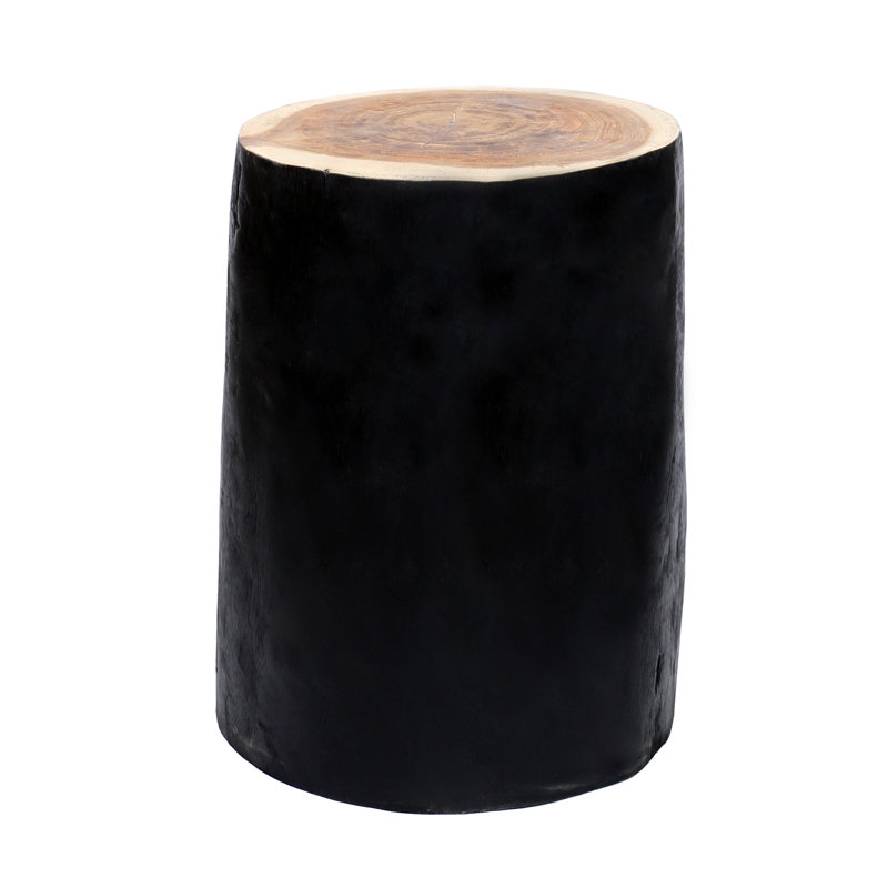 Jellico Solid Wood Accent Stool, Black