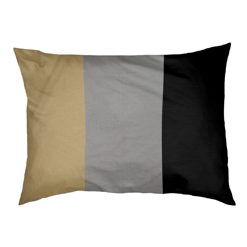 Coussin Colorado, Grand (l 40 po x P 30 po x H 6,5 po), Or / gris / noir