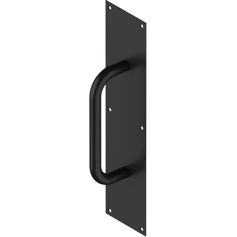 Deltana PPH4016U19 Pull Plate with Handle 4" x 16" S/S in Paint Black