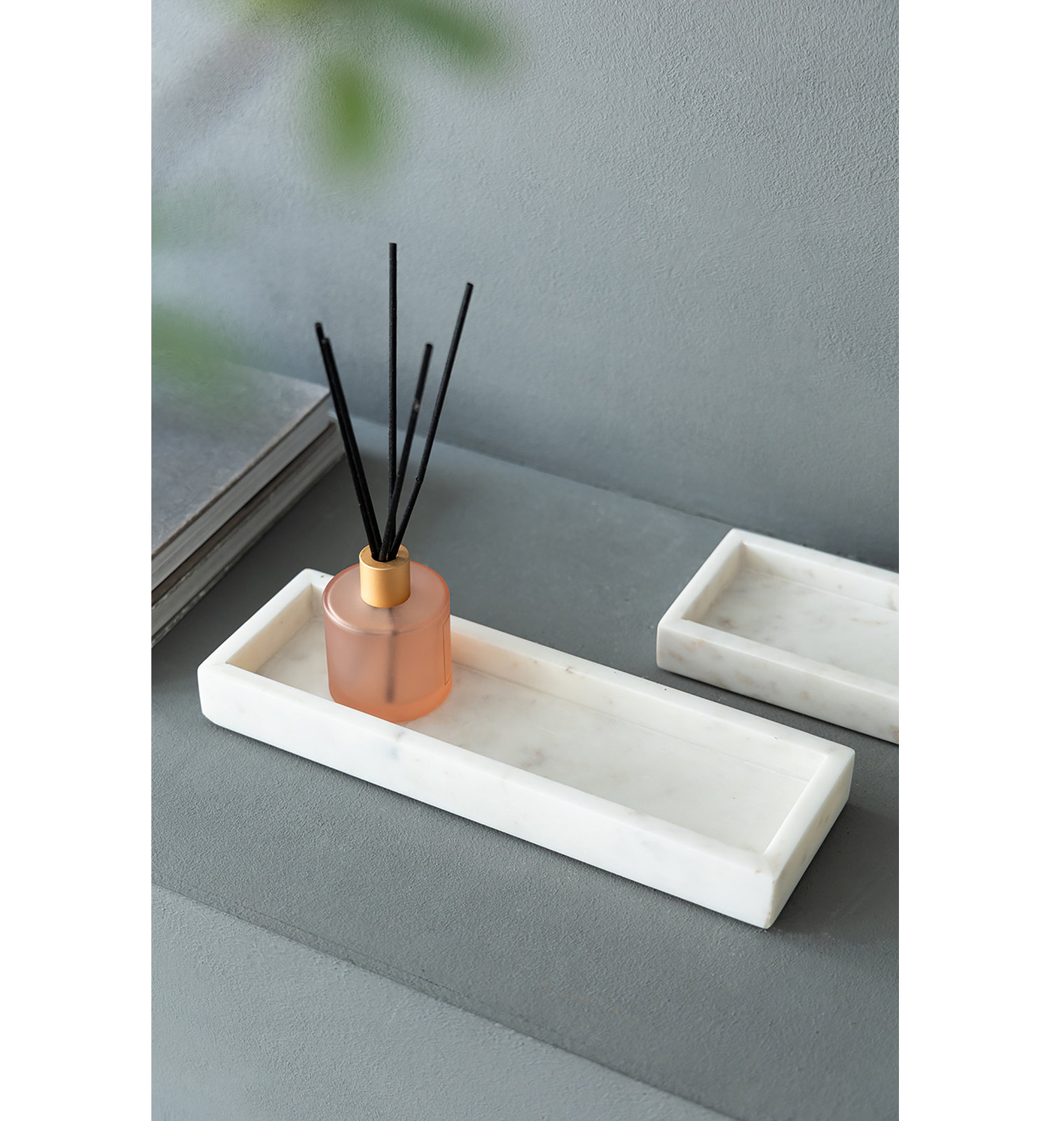 Marble Tray - 12.5x4" - White