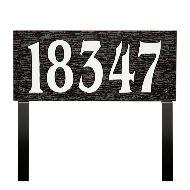Modern Woodgrain Lawn Sign, Black/White, Yes
