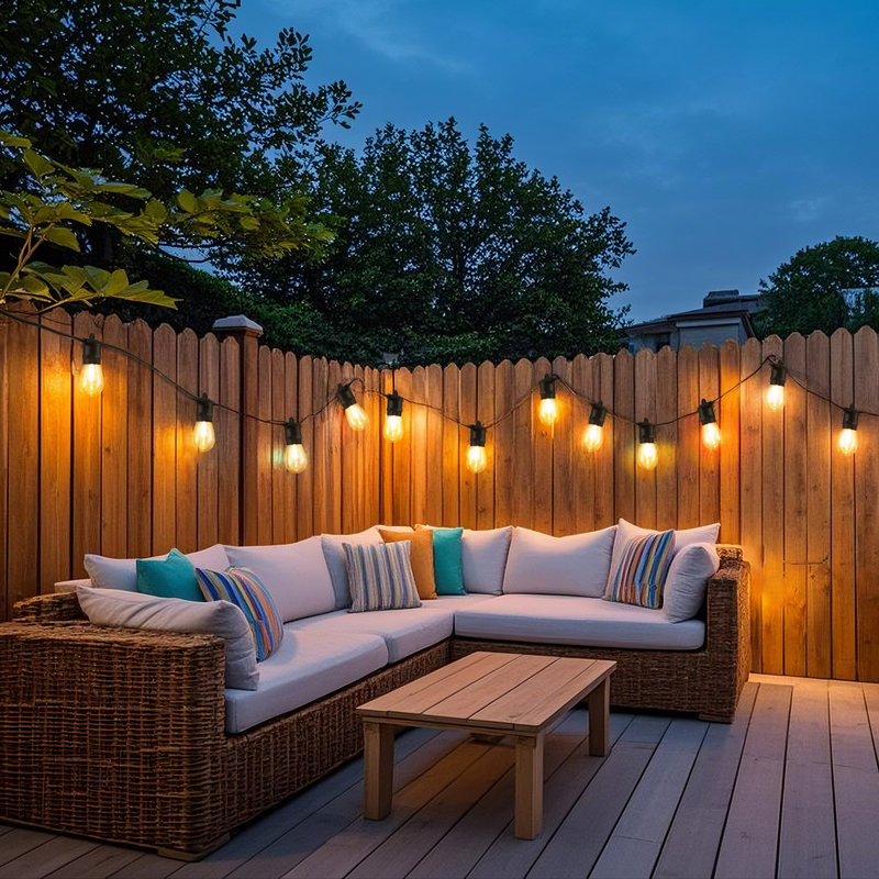Shults 48' Outdoor LED 15 - Bulb Standard String Light (End to End Connectable)