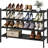Stackable 4-Tier Long Shoe Rack 33.3" - Organize Your Living Room With Style And Space Efficiency-112023484