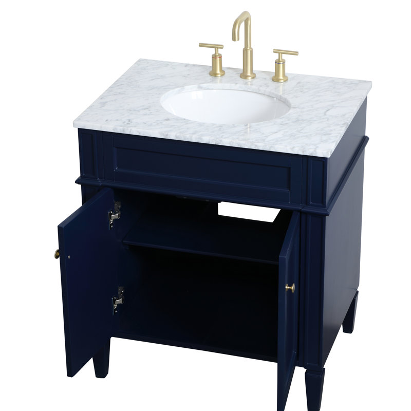 Ensemble de meuble-lavabo simple 30 po Rivers, Bleu