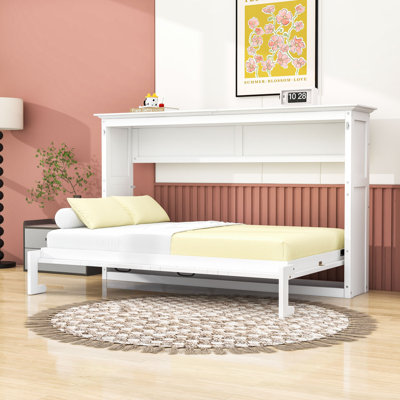Twin Wooden Murphy Bed with Slats