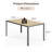 59.5” Outdoor Patio Dining Table for 6 People, Rectangle Wood-like Top Dining Table with Metal Frame, All-Weather Garden Table for Outside, Backyard, Deck & Lawn-1208923174