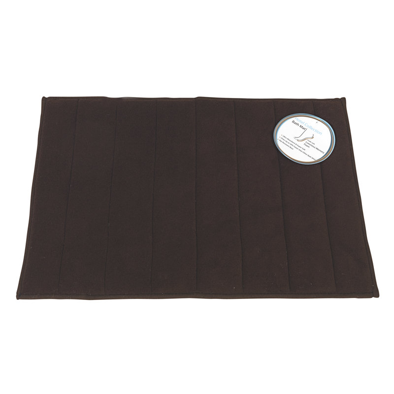 Tapis pour salle de bain en mousse viscoélastique antidérapante Zoar, l 16 po x L 24 po, Brun