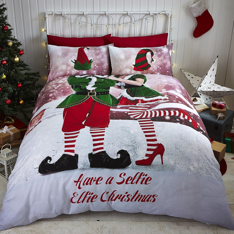 Selfie Elfie Easy Care Duvet Cover Set, Single Duvet Cover - 1 Standard Pillowcase