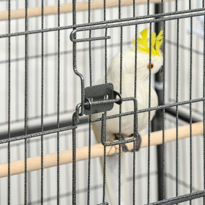 Hollingsworth 132cm Steel Flat Top Floor Bird Cage with Wheels