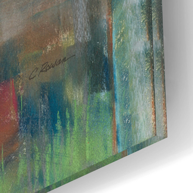 «Geranium Bench Crop» par Carol Rowan, August Grove®, art mural en verre acrylique, H 12 po x l 12 po x P 0,13 po
