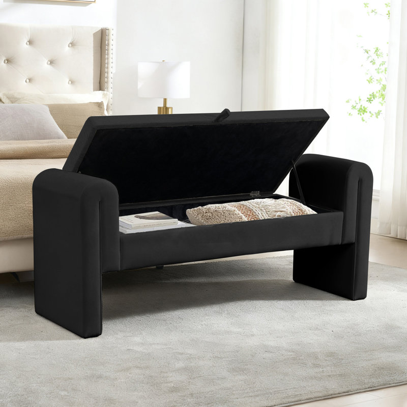 Banc de rangement 60 pouces, Noir