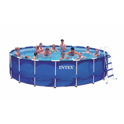 Steel Round Frame Set Pool 48'' H x 216'' W x 216'' L , with Pump Included