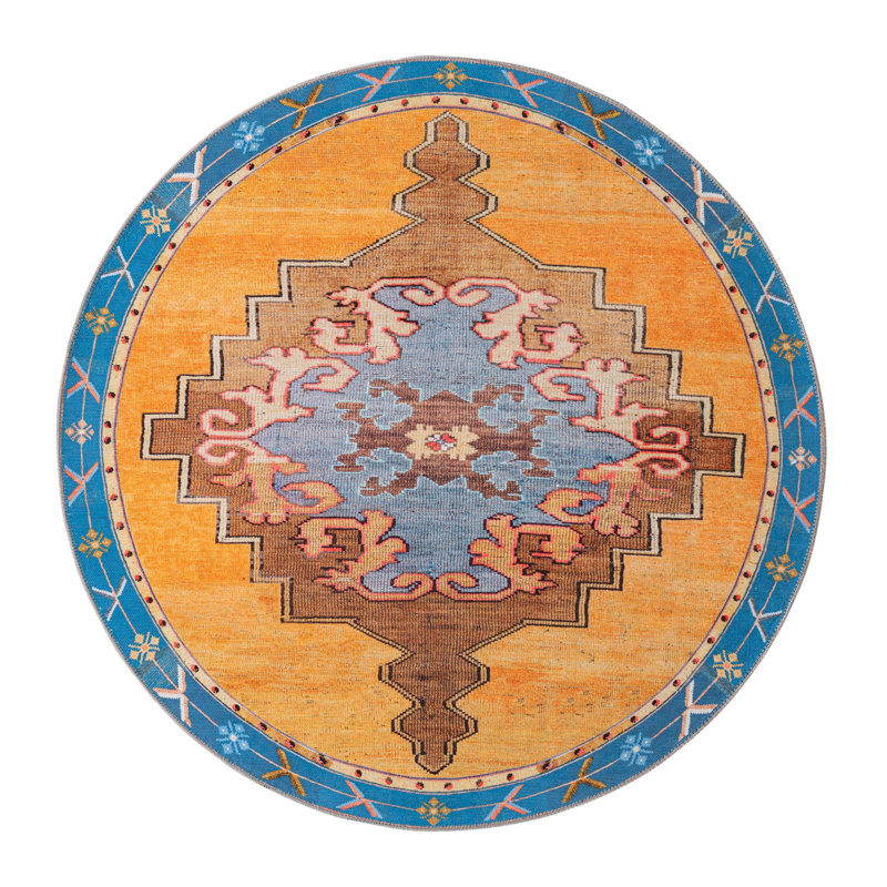 Chenille Indoor Rug, Round 5'