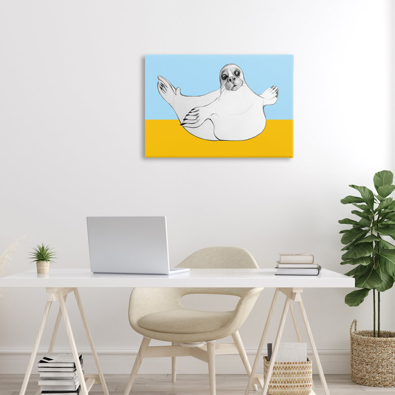 Croquis ludique sur toile, par Violeta Vollmer, H 16 po x l 24 po