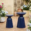 Ensemble de tables d'appoint d'extérieur modernes en fer thermolaqué sur pied-332008645