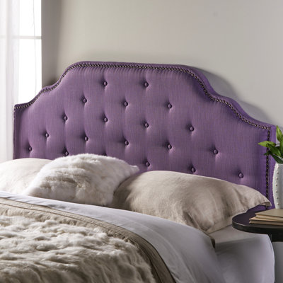 Queen & Full Sized Headboard, Purple Upholstery With Modern Button Tufting, Adds Glamour To Bedroom, 61.3 In. X 2.78 52.31 In., 19.12 Lb Headboard For And Beds, Contemporary Look Details,