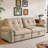 77‘’  Multifunctional 2-In-1 Sofa Bed, Brown-1775613089