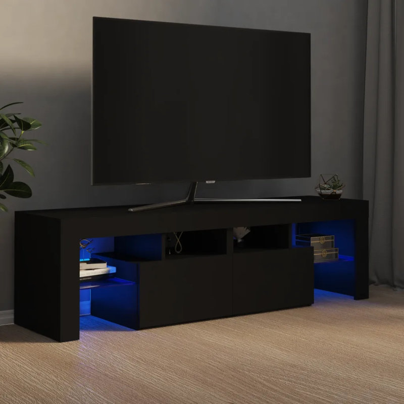 Mascarenaz TV Cabinet with LED Lights, Black