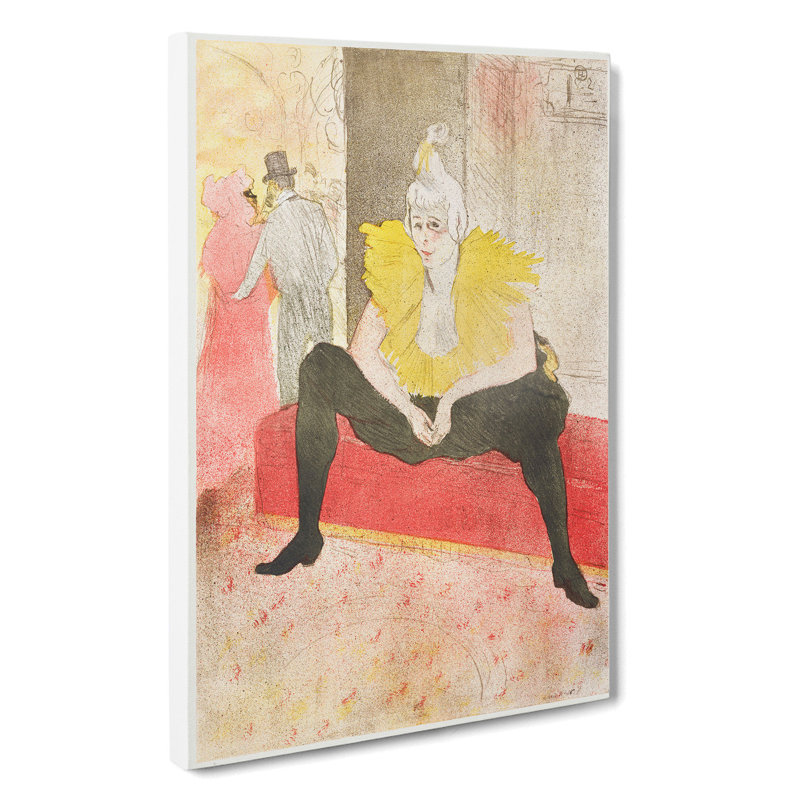 The Seated Clowness by Henri De Toulouse-Lautrec - Wrapped Canvas, 60cm H x 40cm W x 3cm D
