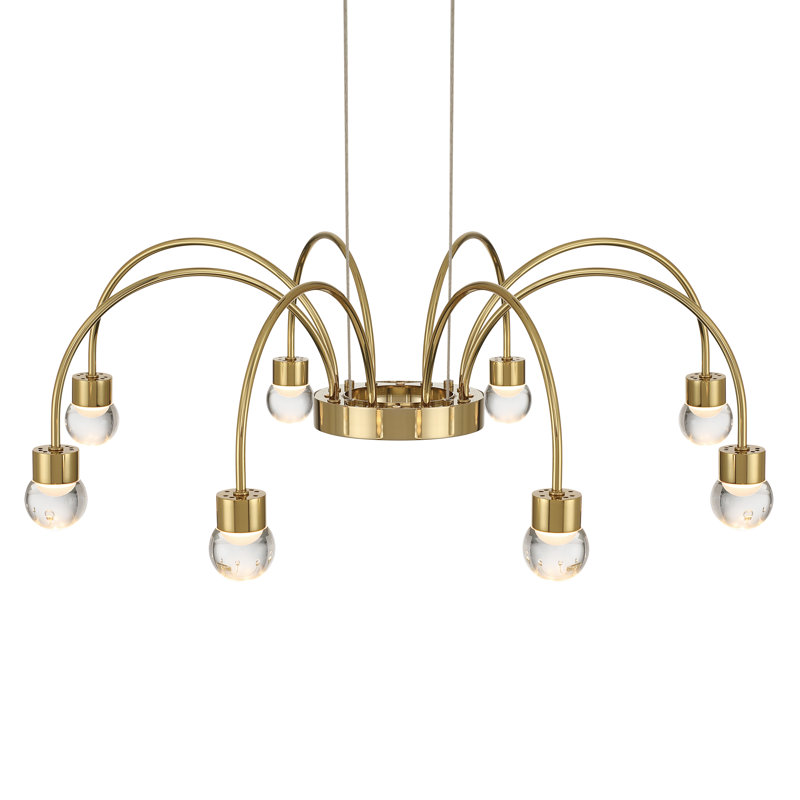 Lustre 8 lumières DEL Vario, Diffuseurs globes