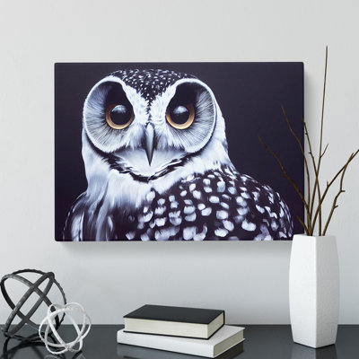 An Enigmatic Owl - Wrapped Canvas