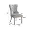 Chaises d'appoint capitonnées à boutons capitonnés avec garniture cloutée-1602624902-1602624903
