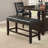 Counter Height 1Pc Bench Dining Room Black Faux Leather Cushion Tufted Seat Wooden Base Comfort Seat Kitchen Dining-996834186