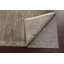Tapis gris en laine noué à la main de conception unique 3 pi 3 po x 6 pi 3 po New Age