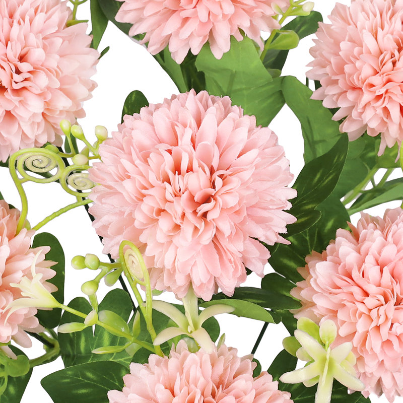 Pom Pom Mum Flower, Rose / vert