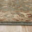 Tapis d'intérieur vert à motif floral et à volute de style oriental traditionnel-541765261