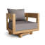 Teak Swivel Patio Chair with Cushions