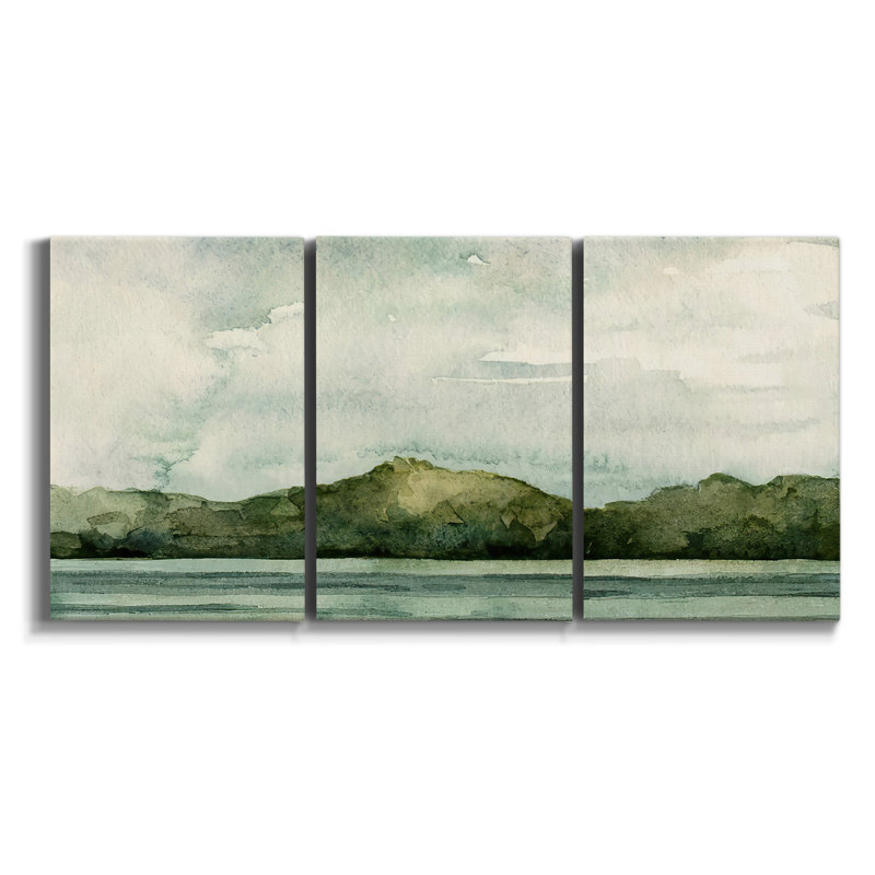 «Flowing Colors II» sur toile, reproduction de 3 pièces, H 48 po x l 96 po x P 2 po